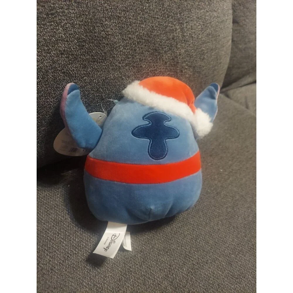 Disney Squishmallow Stitch‎ With Christmas Santa Hat 8
